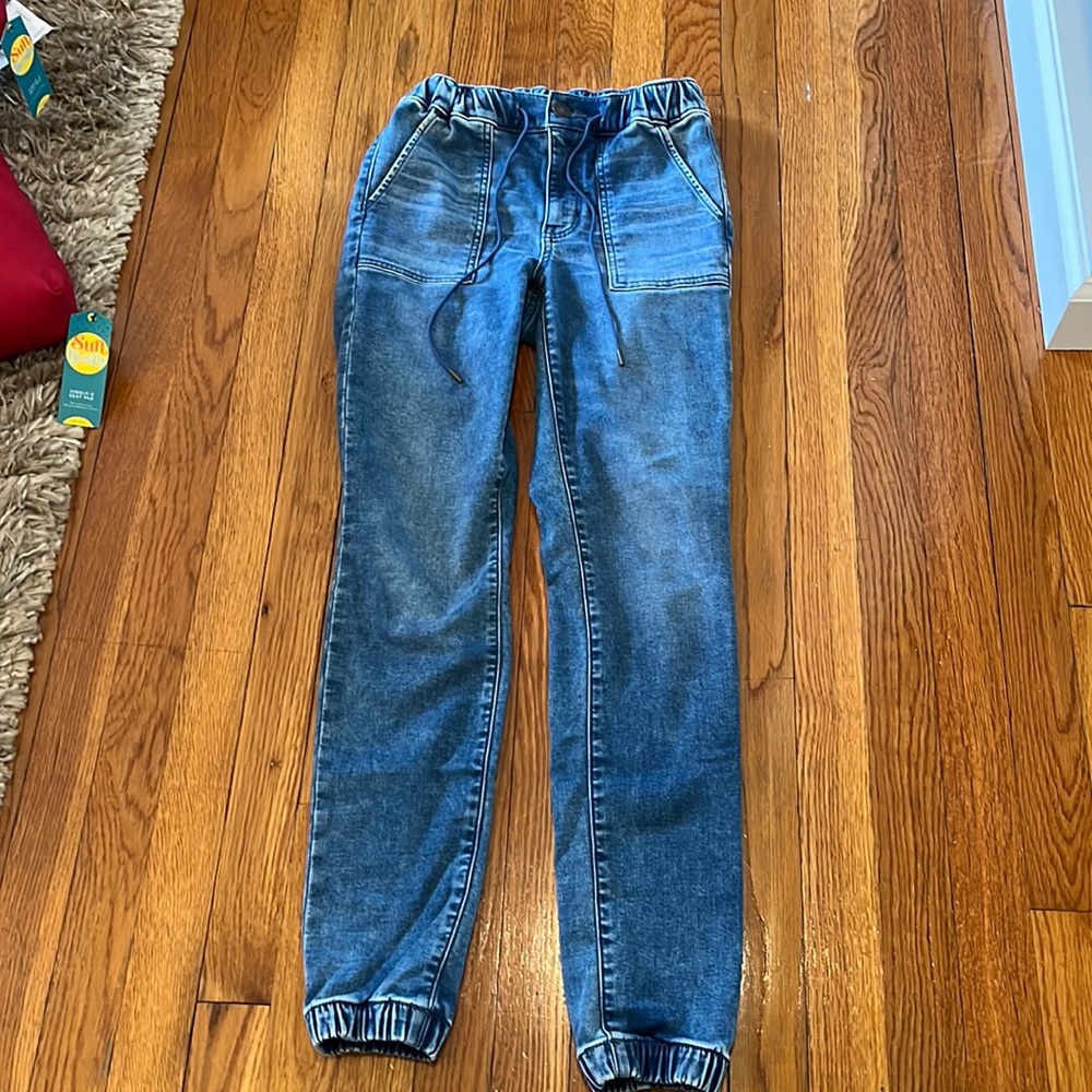 Denim Joggers! American Eagle